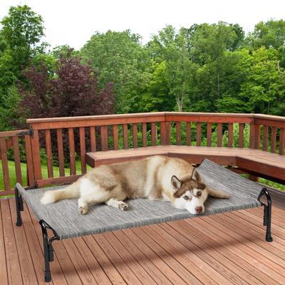 Show full view: Veehoo Outdoor Elevated Dog Bed, Black Silver, X-Large slide 8 of 12