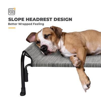 Show full view: Veehoo Outdoor Elevated Dog Bed, Black Silver, X-Large slide 5 of 12