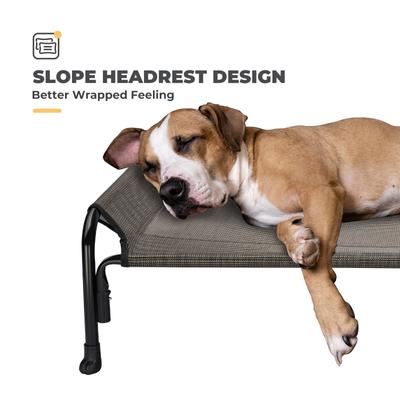 Show full view: Veehoo Outdoor Elevated Dog Bed, Brown, Large slide 3 of 11