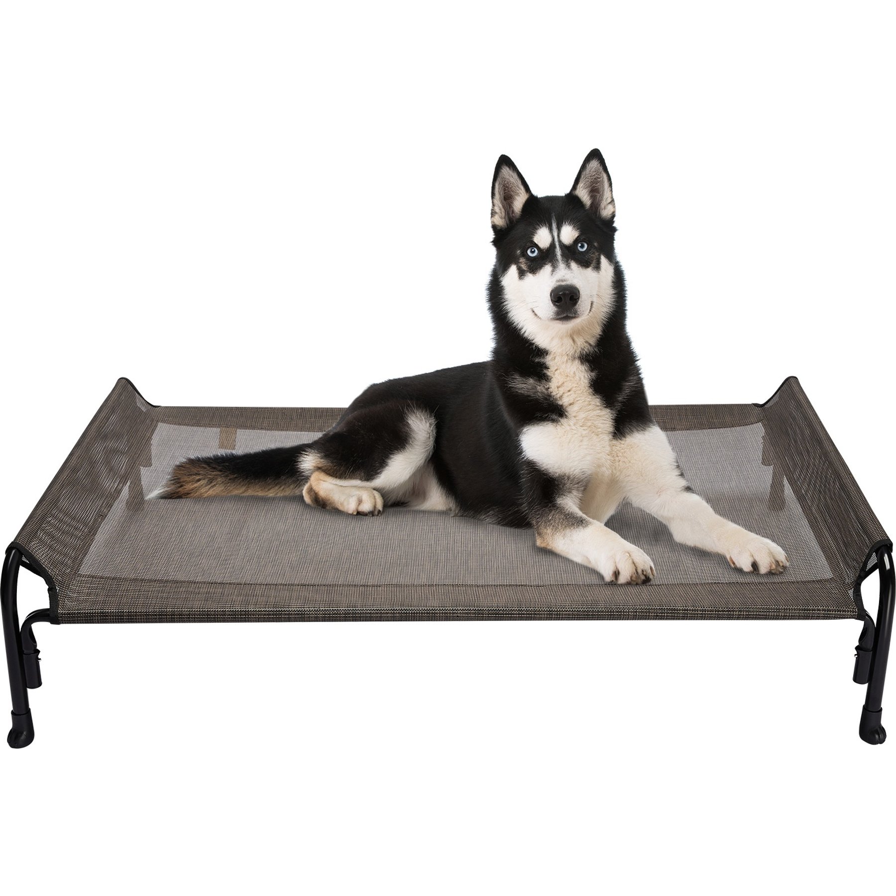 Veehoo Outdoor Elevated Dog Bed, Brown, X-Large