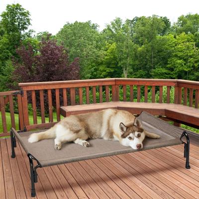 Show full view: Veehoo Outdoor Elevated Dog Bed, Brown, X-Large slide 8 of 11