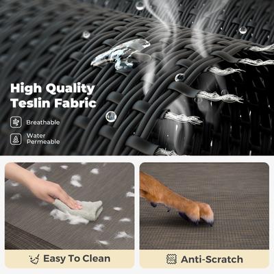 Show full view: Veehoo Outdoor Elevated Dog Bed, Brown, X-Large slide 4 of 11