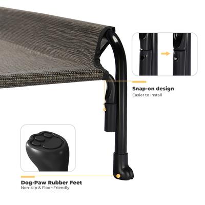 Show full view: Veehoo Outdoor Elevated Dog Bed, Brown, X-Large slide 2 of 11