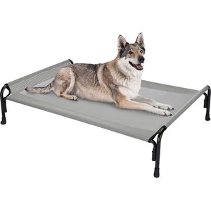 Veehoo Outdoor Elevated Dog Bed, Sky Grey, Large