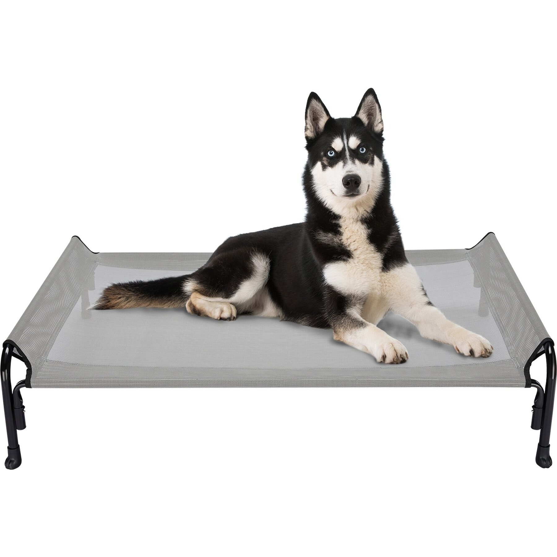 Veehoo Outdoor Elevated Dog Bed, Sky Grey, X-Large