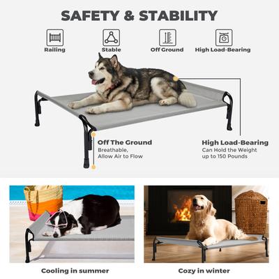 Show full view: Veehoo Outdoor Elevated Dog Bed, Sky Grey, X-Large slide 5 of 11