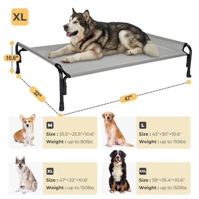 Show full view: Veehoo Outdoor Elevated Dog Bed, Sky Grey, X-Large slide 6 of 11