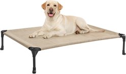 Veehoo Washable Breathable Mesh Hammock Cooling with No-Slip Feet Elevated Cot Dog Bed, Beige Coffee, X-Large