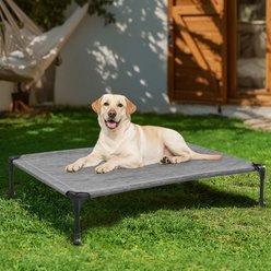Veehoo Washable Breathable Mesh Hammock Cooling with No-Slip Feet Elevated Cot Dog Bed, Black Sliver, X-Large slide 2 of 6