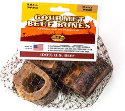 Venison Joe's Hickory Smoked Small Beef Bone Dog Treats, 3 count