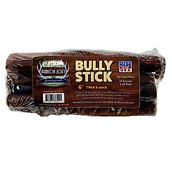 Venison Joe's Thick Dog Bully Stick, 3 count, 6-in