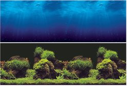 Vepotek Double-Sided Fish Aquarium Background, Deep Sea & Water Plants, XX-Large