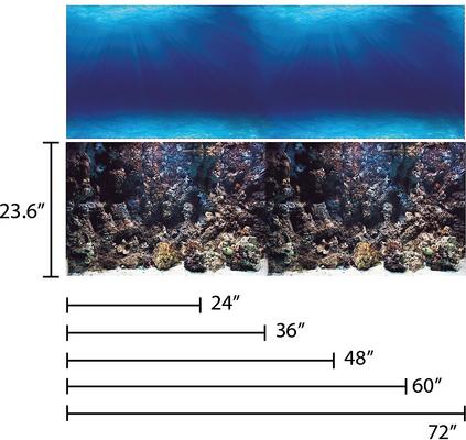 Show full view: Vepotek Double-Sided Fish Aquarium Background, Deep Seabed & Coral Rock, Small slide 4 of 4