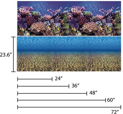 Show full view: Vepotek Double-Sided Fish Aquarium Background, Ocean Seabed & Coral Reef, Small slide 4 of 5