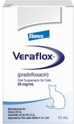 Veraflox (pradofloxacin) Oral Suspension for Cats, 25-mg/mL, 15-mL, bundle of 2