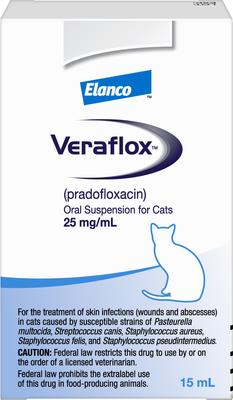 Show full view: Veraflox (pradofloxacin) Oral Suspension for Cats, 25-mg/mL, 15-mL slide 1 of 9
