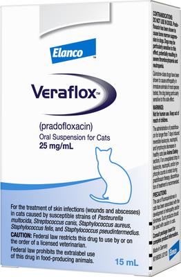 Show full view: Veraflox (pradofloxacin) Oral Suspension for Cats, 25-mg/mL, 15-mL slide 4 of 9