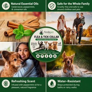 Verdepet Labs All Natural Flea & Tick Collar for Dogs