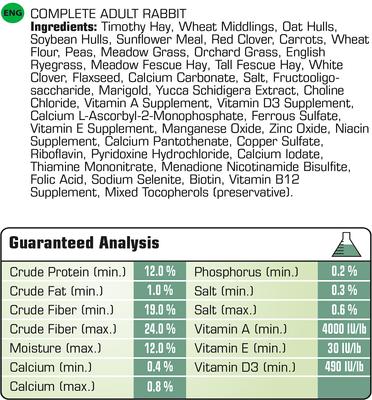 Show full view: Versele-Laga Complete All-In-One Nutrition Adult Rabbit Food, 3-lb bag slide 3 of 7
