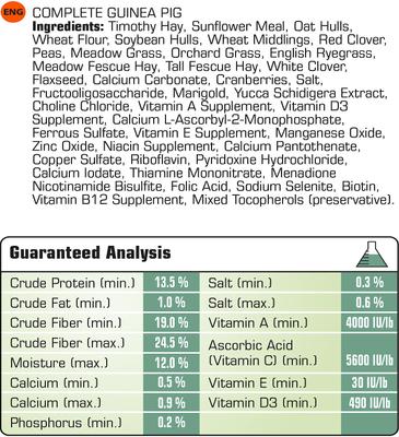Show full view: Versele-Laga Complete All-In-One Nutrition Guinea Pig Food, 3-lb bag slide 3 of 4