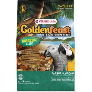 Versele-Laga Goldenfeast Amazon Blend Parrot & Macaw Bird Food, 3-lb bag