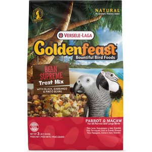 Versele-Laga Goldenfeast Bean Supreme Treat Mix Parrot & Macaw Bird Treats, 3-lb bag