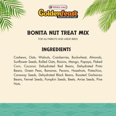 Show full view: Versele-Laga Goldenfeast Bonita Nut Treat Mix Parrot & Macaw Bird Treats, 17.5-lb bag slide 3 of 4