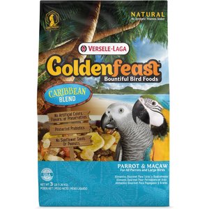 Versele-Laga Goldenfeast Caribbean Blend Parrot & Macaw Bird Food, 3-lb bag