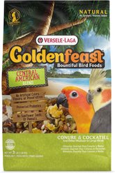 Versele-Laga Goldenfeast Central American Blend Conure & Cockatiel Bird Food, 3-lb bag
