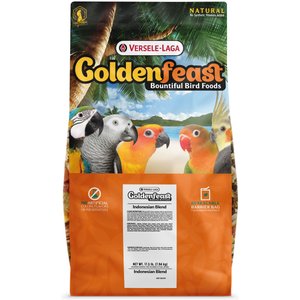 Versele-Laga Goldenfeast Indonesian Blend Parrot & Macaw Bird Food, 17.5-lb bag