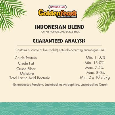 Show full view: Versele-Laga Goldenfeast Indonesian Blend Parrot & Macaw Bird Food, 17.5-lb bag slide 4 of 5