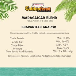 Versele-Laga Goldenfeast Madagascar Blend Parrot & Macaw Bird Food, 3-lb bag slide 2 of 4