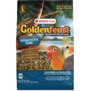 Versele-Laga Goldenfeast Patagonian Blend Lovebird & Cockatiel Bird Food, 3-lb bag