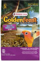 Versele-Laga Goldenfeast South American Blend Conure & Cockatiel Bird Food, 3-lb bag