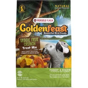 Versele-Laga Goldenfeast Veggie Fruit Crunch Treat Mix Parrot & Macaw Bird Treats, 2-lb bag