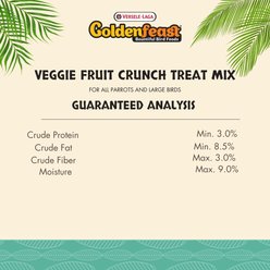 Versele-Laga Goldenfeast Veggie Fruit Crunch Treat Mix Parrot & Macaw Bird Treats, 2-lb bag slide 2 of 4
