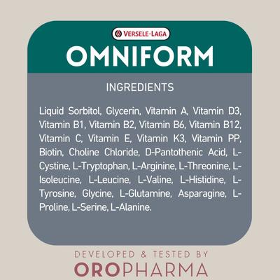 Show full view: Versele-Laga Oropharma Omniform Pigeon Supplement, 1.77-lb bottle slide 2 of 2