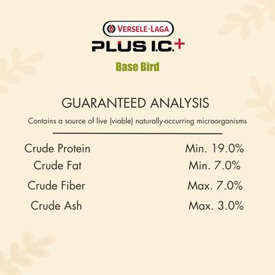 Show full view: Versele-Laga Plus I.C.+ Base Bird Food, 40-lb bag slide 4 of 5