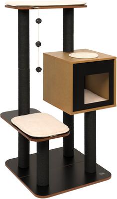 Show full view: Vesper High Base 47.8-in Modern Cat Tree & Condo, Black slide 5 of 6