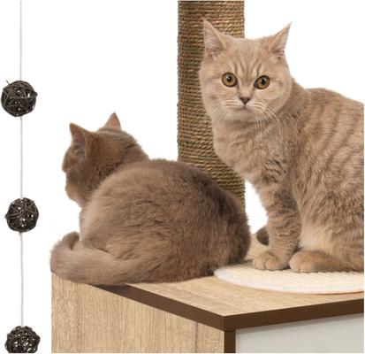 Show full view: Vesper High Base 47.8-in Modern Cat Tree & Condo, Oak slide 5 of 8