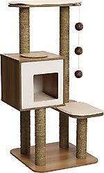 Vesper High Base 47.8-in Modern Cat Tree & Condo, Walnut slide 2 of 5