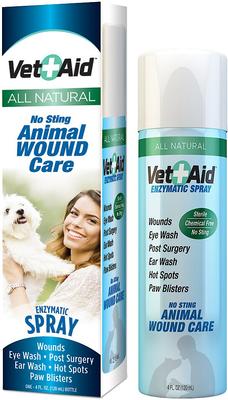Show full view: Vet Aid Enzymatic Spray for Dogs, Cats, Horses & Small Pets, 4-fl oz bottle slide 3 of 4
