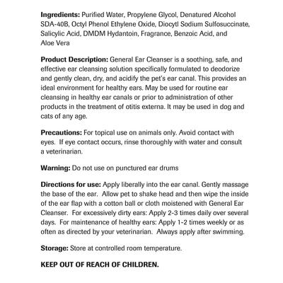 Show full view: Vet Basics General Dog & Cat Ear Cleanser, 8-fl oz bottle slide 4 of 4