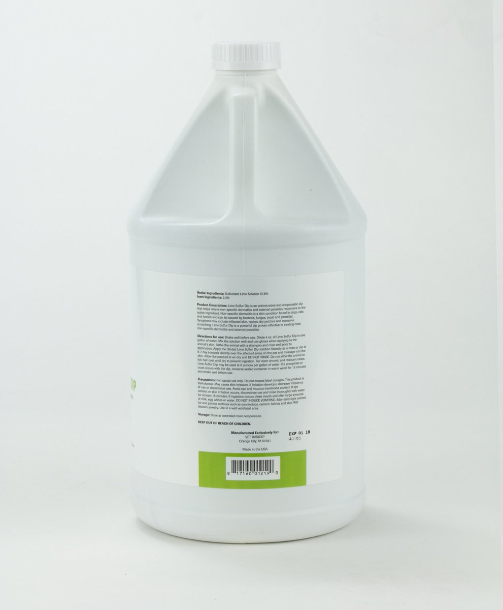 VET BASICS Lime Sulfur Dip Antimicrobial for Dogs, Cats