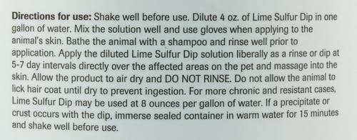 Show full view: Vet Basics Lime Sulfur Dip Antimicrobial for Dogs, Cats & Horses, 1-gal bottle slide 4 of 8