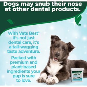 Vet's Best Dental Care Finger Wipes Dog & Cat Dental Wipes, 50 count