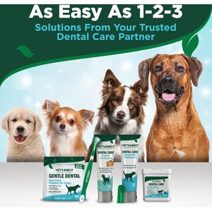 Vet's Best Dental Care Finger Wipes Dog & Cat Dental Wipes, 50 count