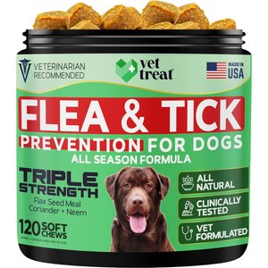 Vet Treat Flea & Tick Oral Treatment for Dogs, 9-oz jar