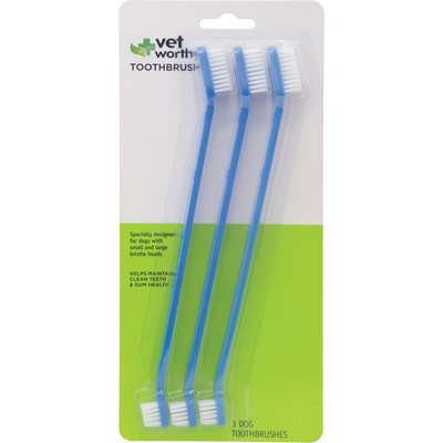 Vet Worthy Vet Worthy Dog Toothbrush, Set of 3
