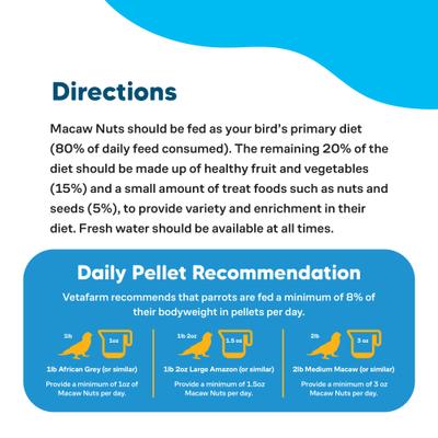 Show full view: Vetafarm Macaw Nuts Bird Food, 4.4-lb bag slide 7 of 11